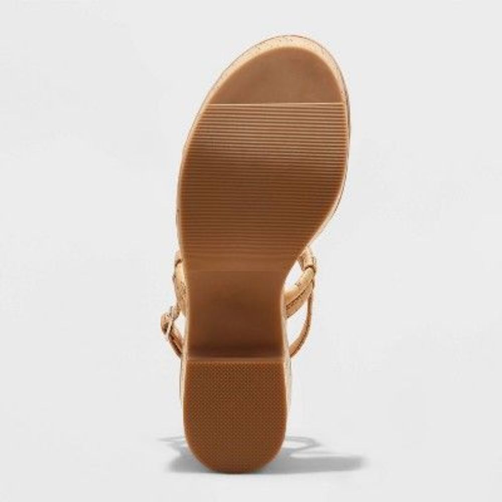 Universal Thread Cork Platform Block Heel Sandals - Tan - Picture 3 of 3